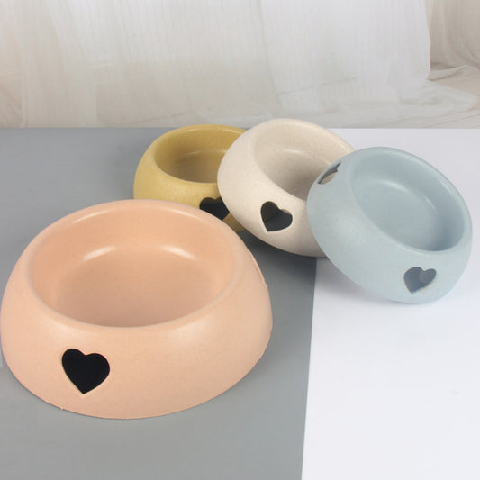 Pet Food Water Bowls Combo - Durable Plastic Wheat Pattern Feeder - Non-Tip Design for Small/Medium Dogs, Puppies, Cats & Kitten