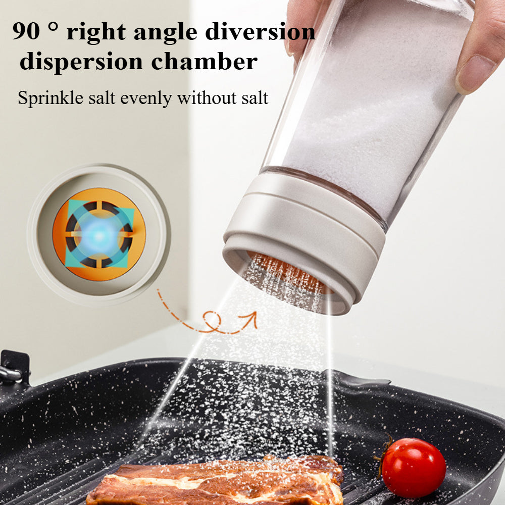 Precision Salt and Pepper Shakers - 0.5g Push-Button Glass Dispenser for Spices, Sugar & Seasonings | Mess-Free Kitchen Tools