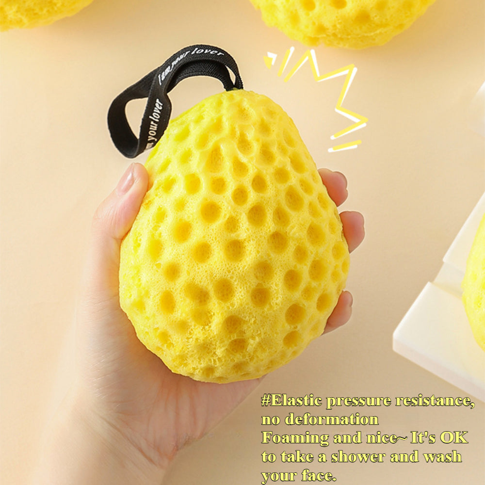 Professional Exfoliating Bath Sponge - Ultra Gentle Yet Effective Body Scrubber with Rich Foamy Lather (2 PCS)