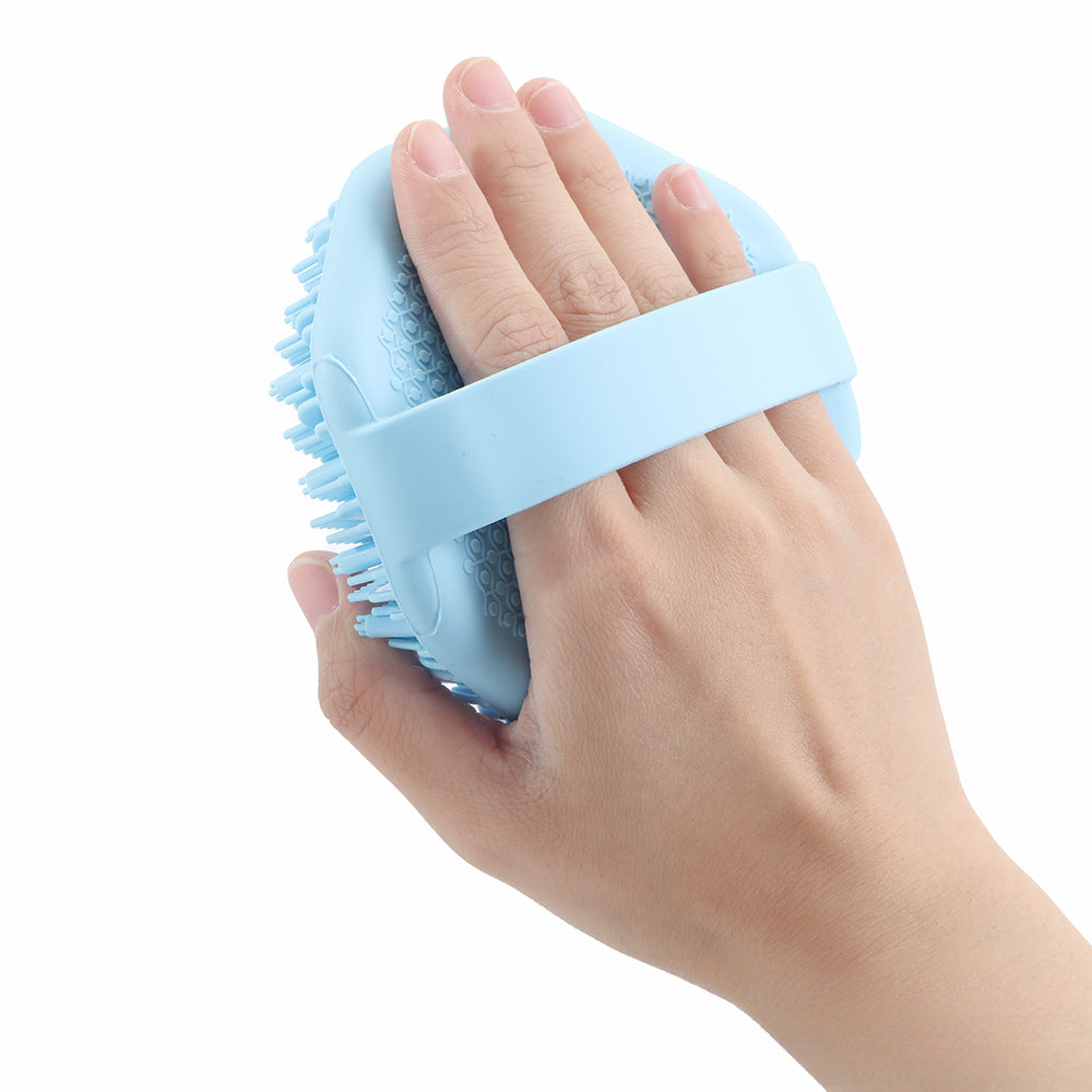 Silicone Body Scrubber with Non-Slip Handle - Exfoliating Shower Scrubber for Smooth Skin, Travel-Friendly & Hygienic