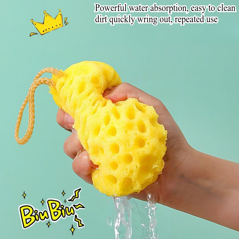 Professional Exfoliating Bath Sponge - Ultra Gentle Yet Effective Body Scrubber with Rich Foamy Lather (2 PCS)