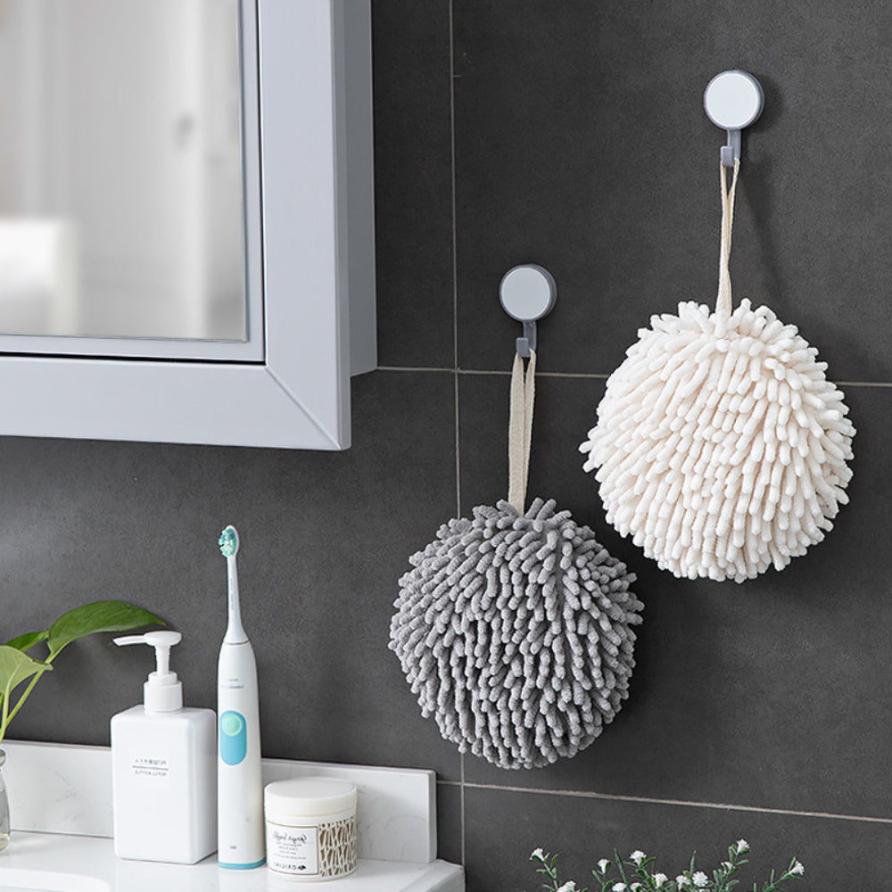 Modern Bathroom Towel 2PCS– Plush Ball-Textured Hand Towels for Stylish & Functional Drying