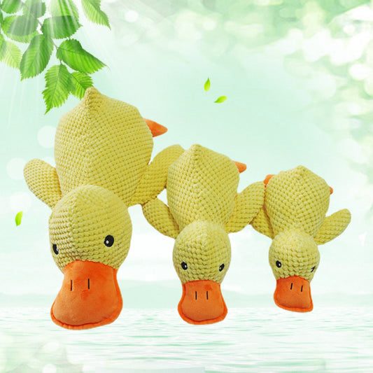 Quack-Quack Calming Duck Toy - Soft Squeaker Plush for Anxious Dogs & Aggressive Chewers
