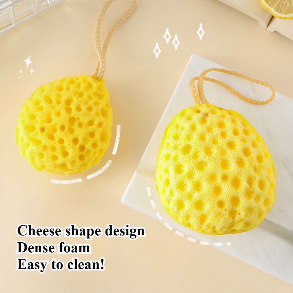 Professional Exfoliating Bath Sponge - Ultra Gentle Yet Effective Body Scrubber with Rich Foamy Lather (2 PCS)