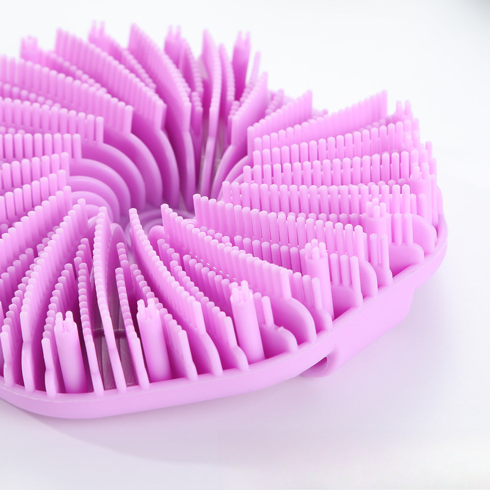 Silicone Body Scrubber with Non-Slip Handle - Exfoliating Shower Scrubber for Smooth Skin, Travel-Friendly & Hygienic