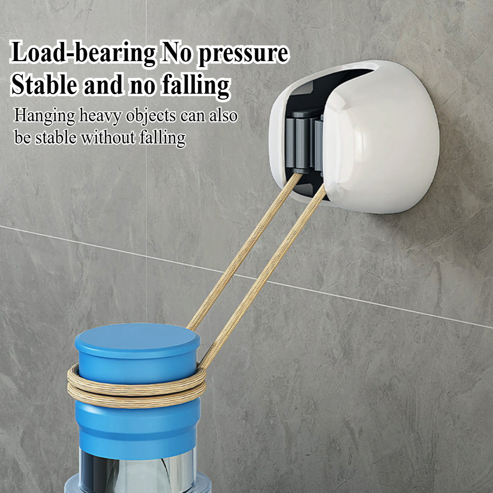 Space-Saving Broom Organizer – 5-Piece Adhesive Wall Mount Kit – No Punch Needed for Brooms/Mops/Rakes
