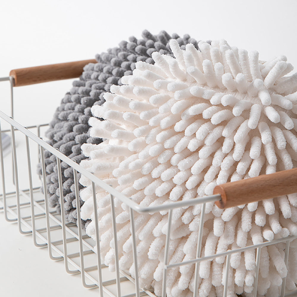 Modern Bathroom Towel 2PCS– Plush Ball-Textured Hand Towels for Stylish & Functional Drying