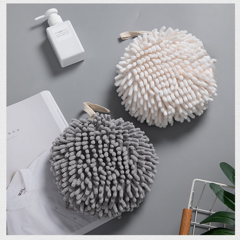 Modern Bathroom Towel 2PCS– Plush Ball-Textured Hand Towels for Stylish & Functional Drying
