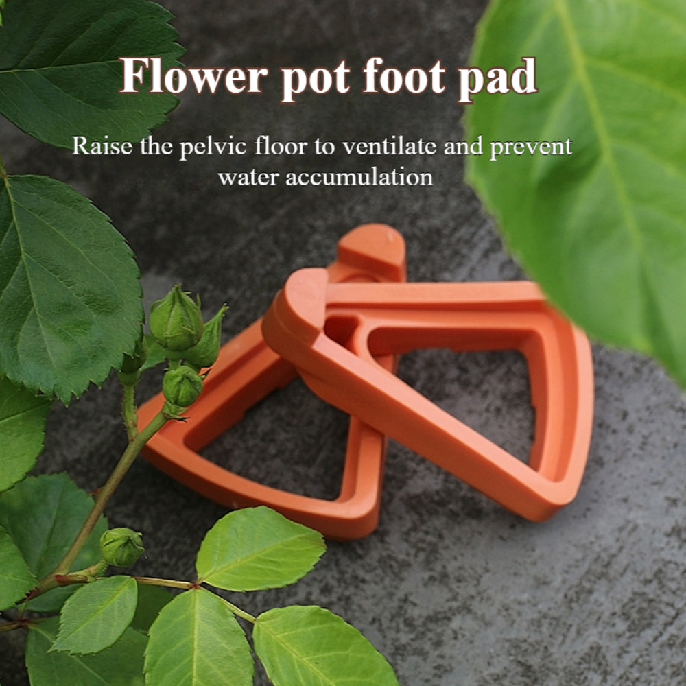 10-Pack Pot Feet Risers - Heavy Duty Planter Standoffs for Indoor/Outdoor Use - Improves Drainage & Protects Decks