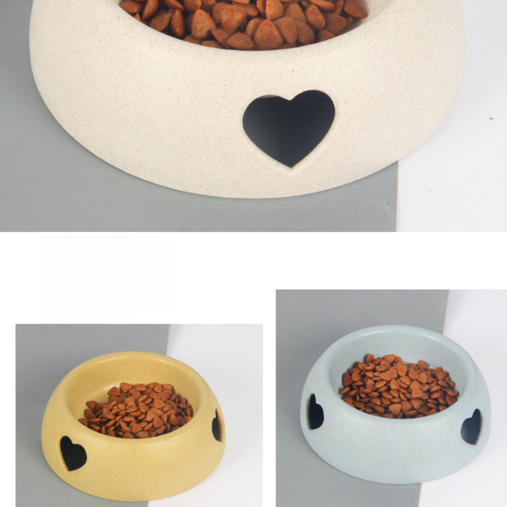 Pet Food Water Bowls Combo - Durable Plastic Wheat Pattern Feeder - Non-Tip Design for Small/Medium Dogs, Puppies, Cats & Kitten