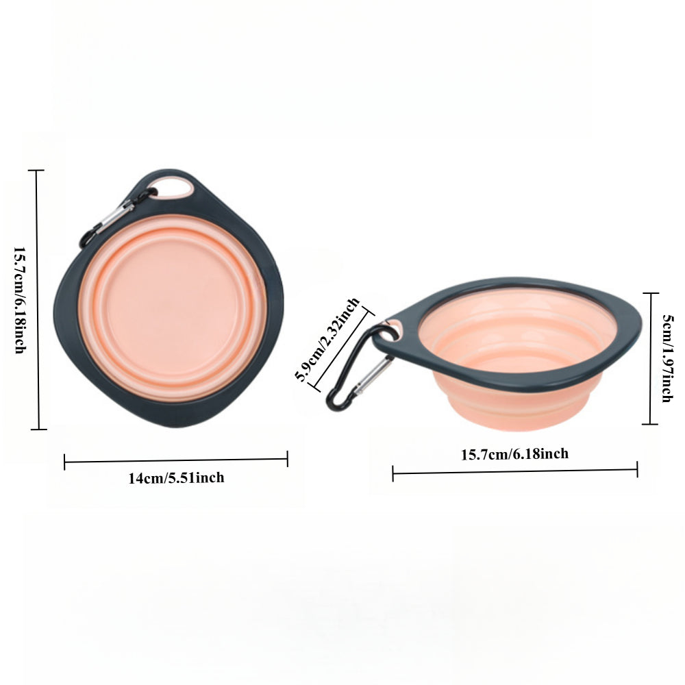 2-Pack Collapsible Dog Bowls – Lightweight Pet Travel Food & Water Dishes