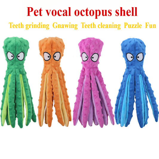 Octopus Squeaky Dog Toys 2-Pack – No-Stuffing Crinkle Chew Toys for Puppies & Dogs