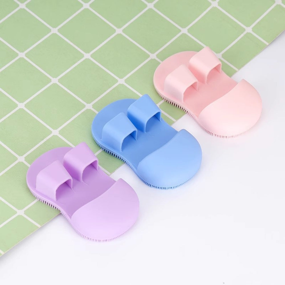 Facial Cleansing Brush 3-Pack - Silicone Exfoliator Scrubber for Blackheads, Pores & Acne - Gentle Manual Face Wash Tool (Colorful Set)