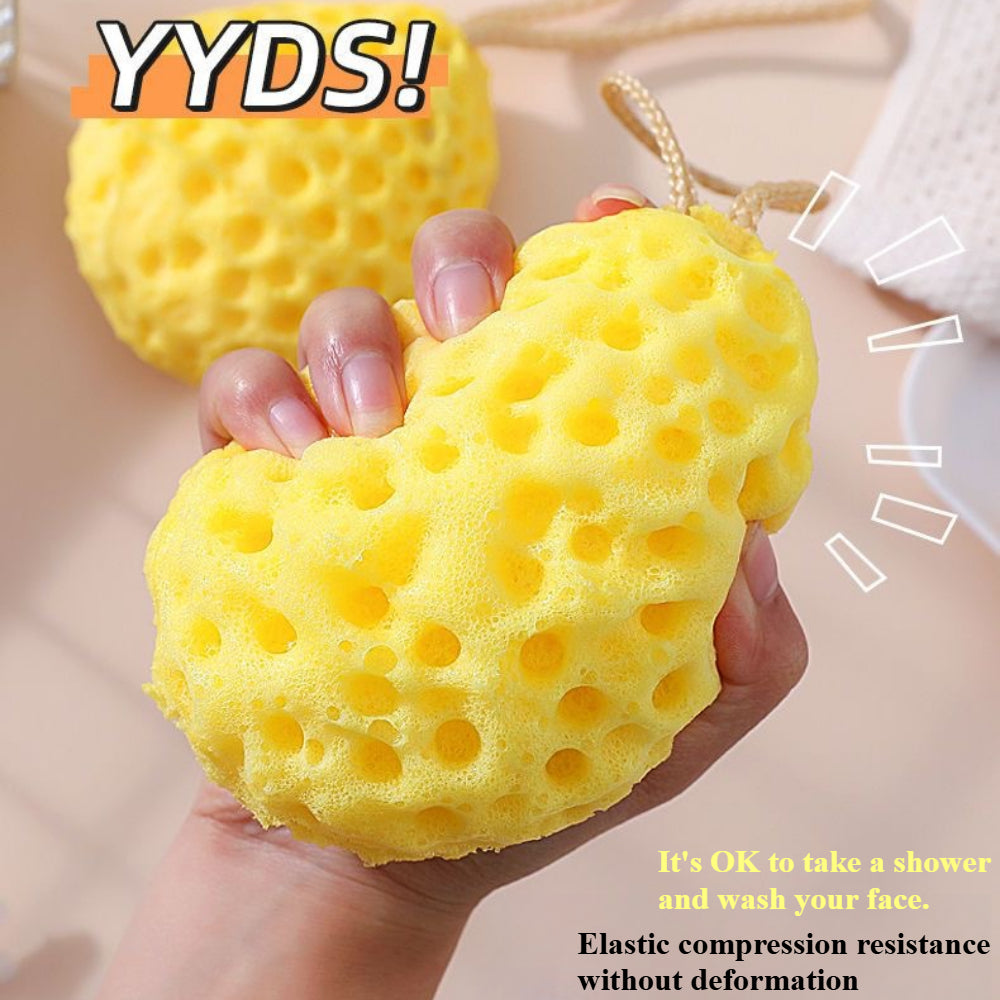 Professional Exfoliating Bath Sponge - Ultra Gentle Yet Effective Body Scrubber with Rich Foamy Lather (2 PCS)